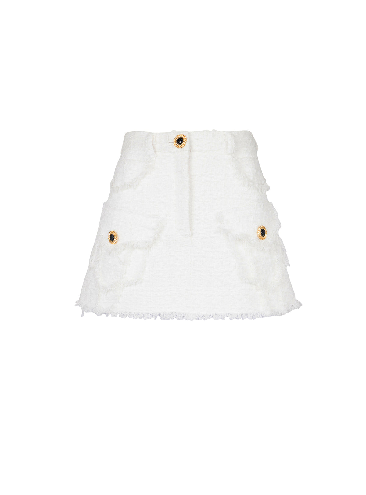 A-line tweed skirt - White
