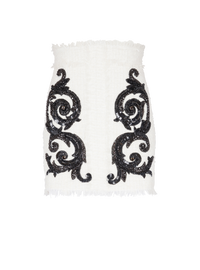 Jupe en tweed baroque - Blanc & Noir
