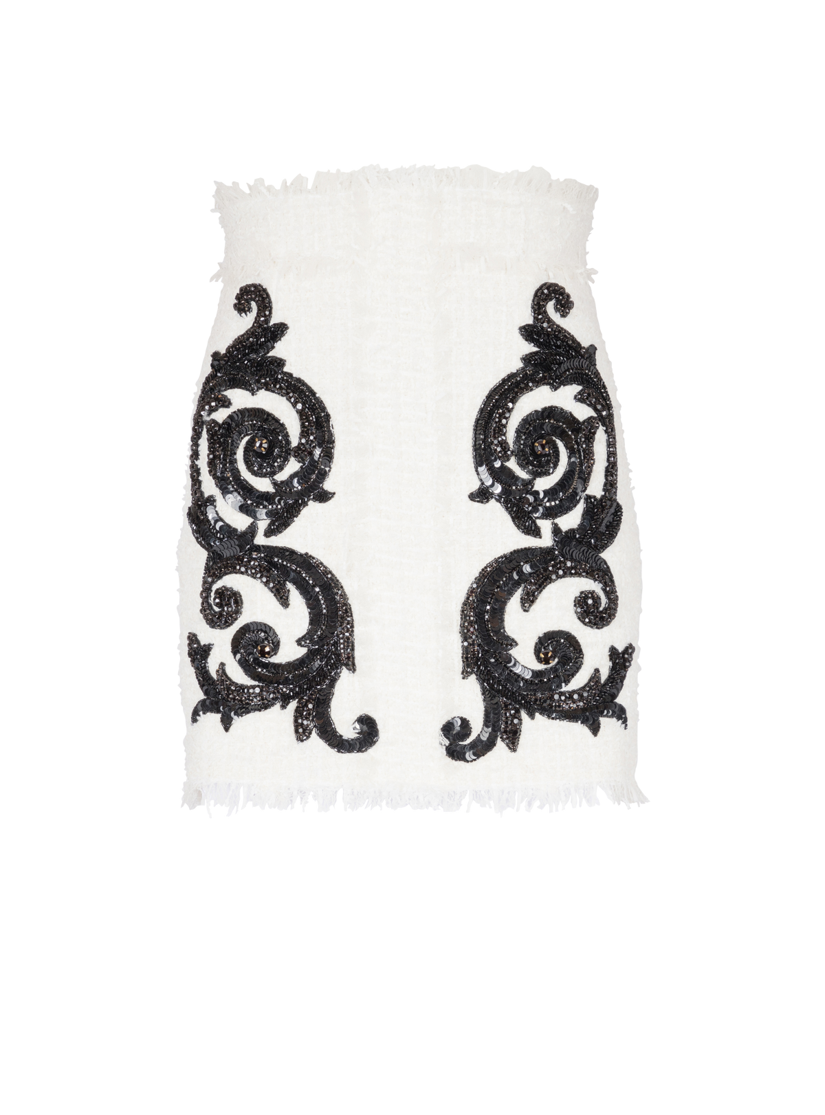 Jupe en tweed baroque - Blanc & Noir