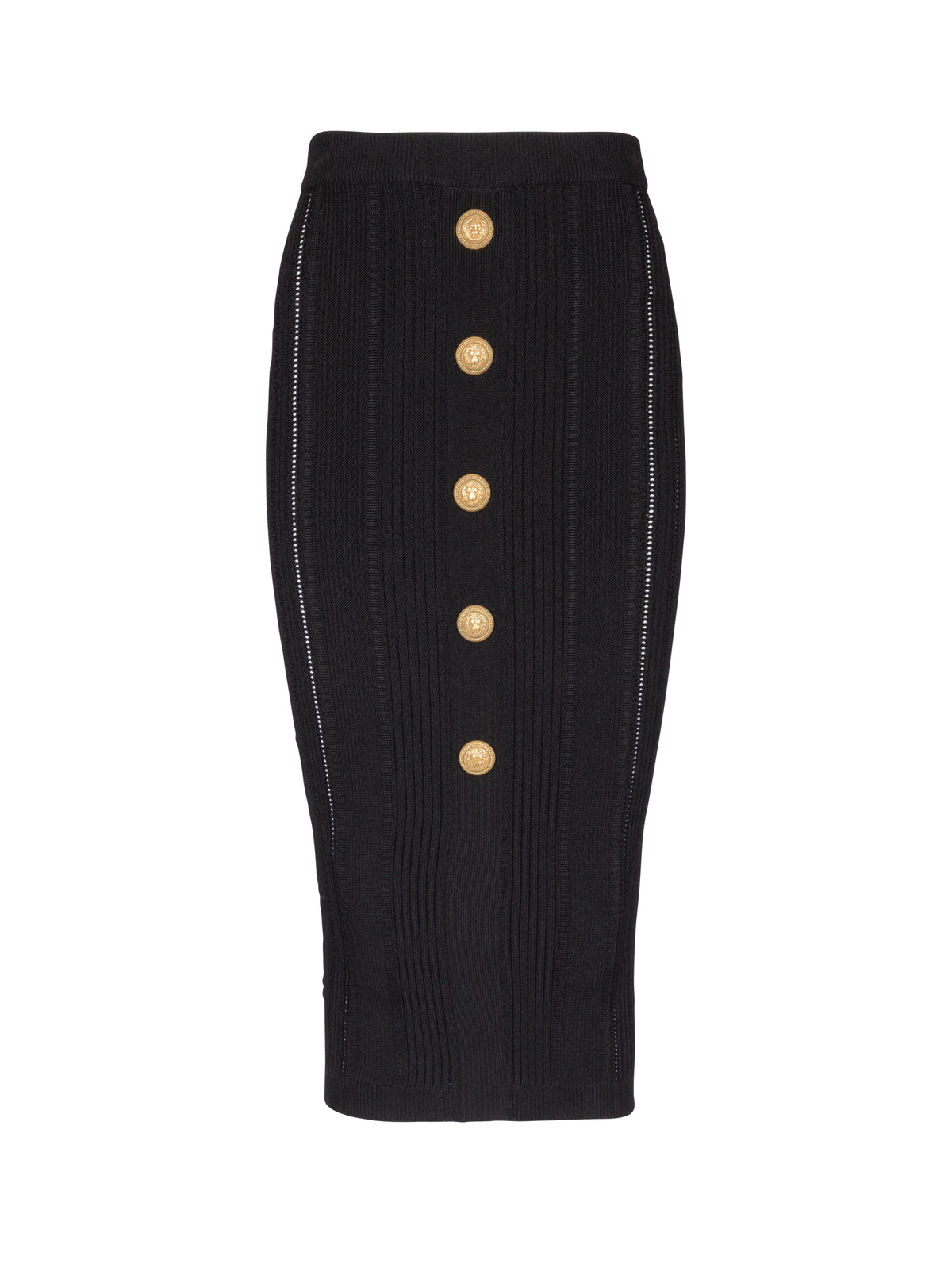 Knit midi skirt - Black