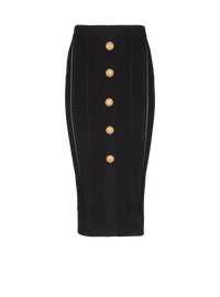 Jupe 5 boutons en maille - Noir
