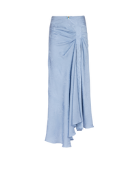 Jupe en jacquard de soie python - Bleu Pâle