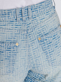 Short en jean monogramme - Bleu Jean