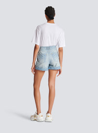 Short en jean monogramme - Bleu Jean