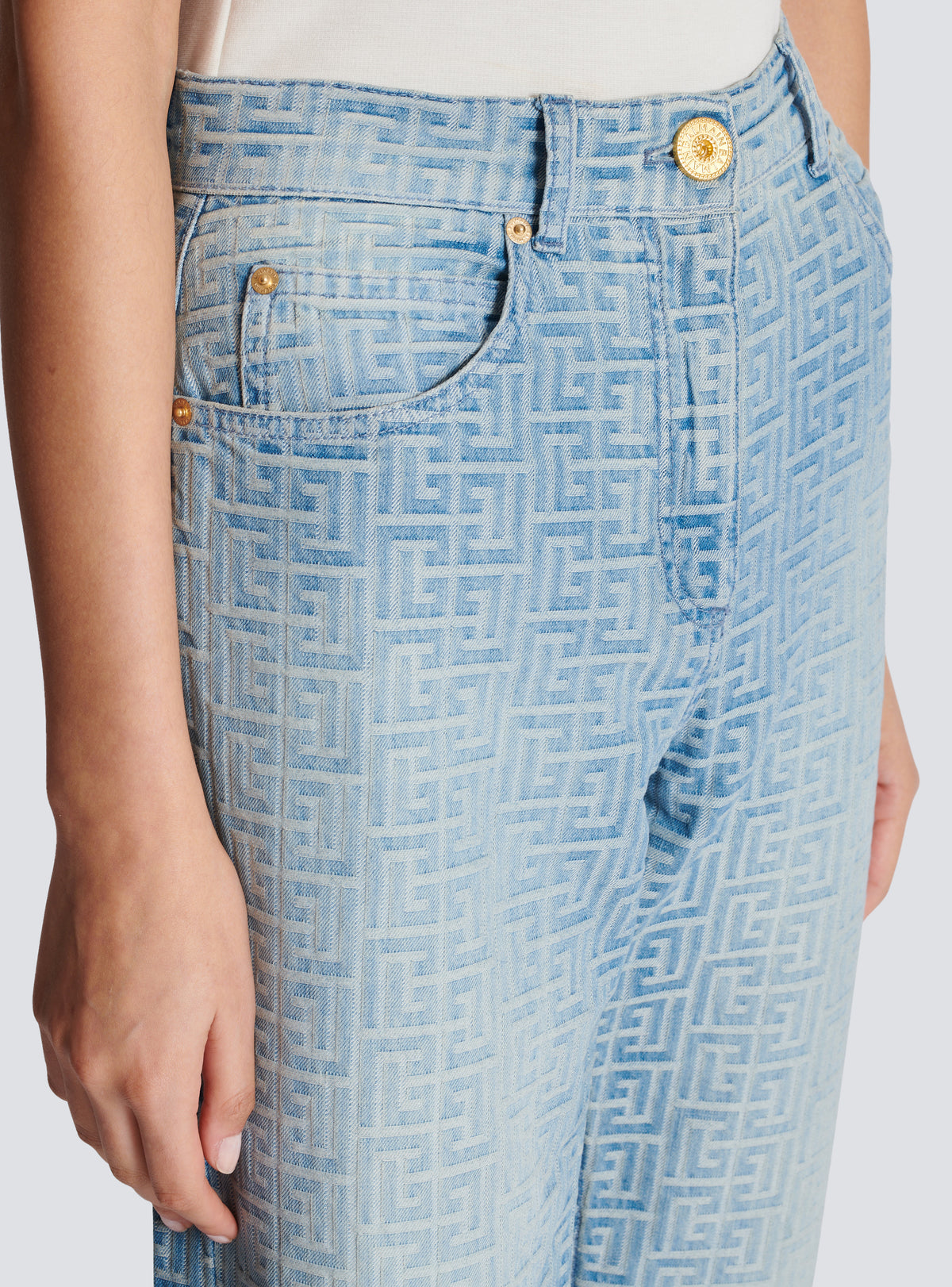 Jean classique monogramme - Bleu Jean