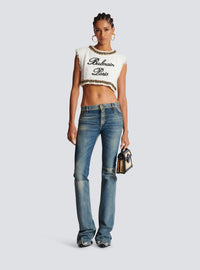 Jean bootcut western en denim - Bleu Jean