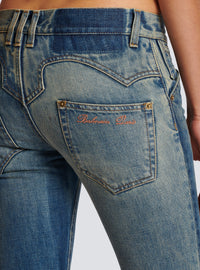 Jean bootcut western en denim - Bleu Jean
