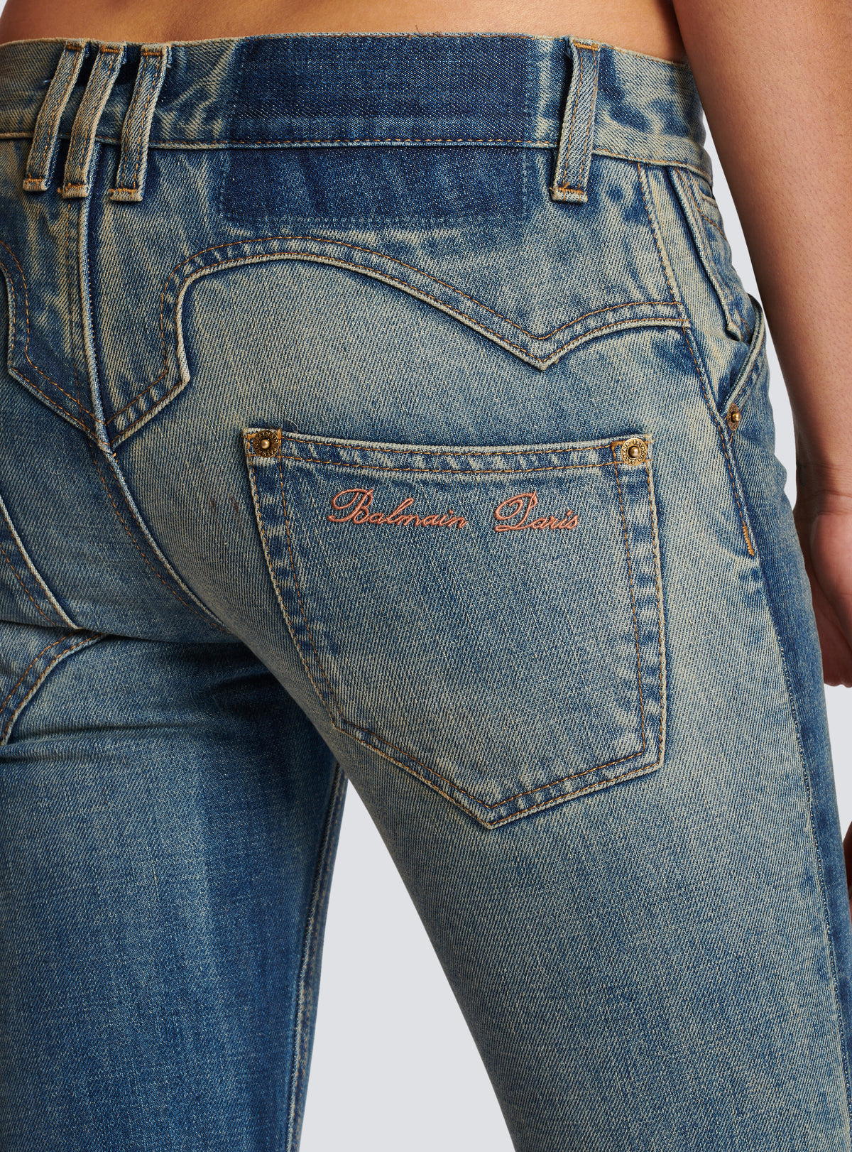 Jean bootcut western en denim - Bleu Jean