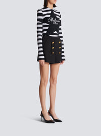 6-button shorts - Black