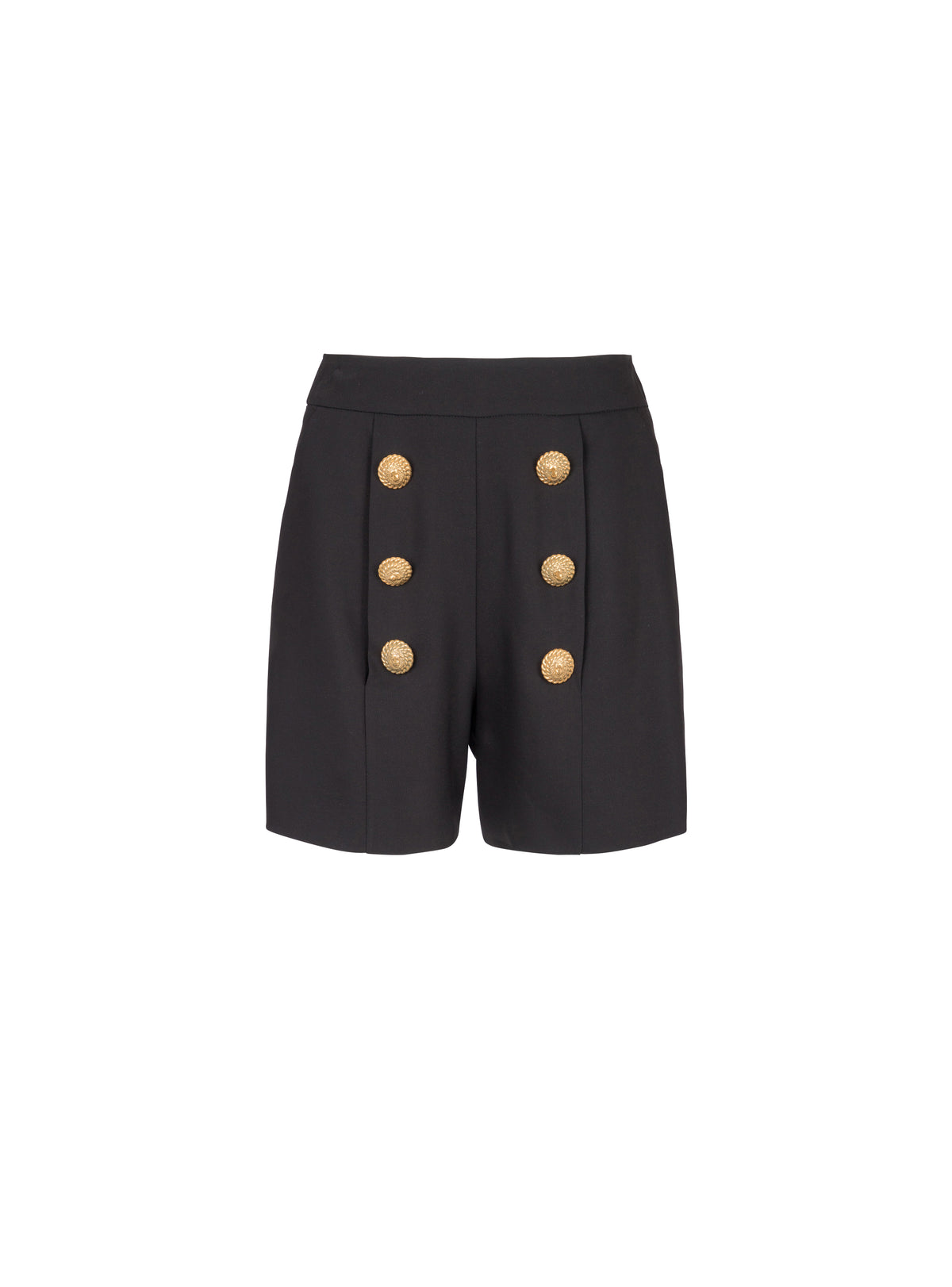 6-button shorts - Black