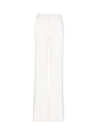 Pantalon taille haute en crêpe - Blanc