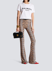 Pantalon en maille - Noir & Camel & Blanc
