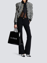 Pantalon bootcut en laine - Noir