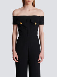 Combinaison-pantalon en crêpe - Noir