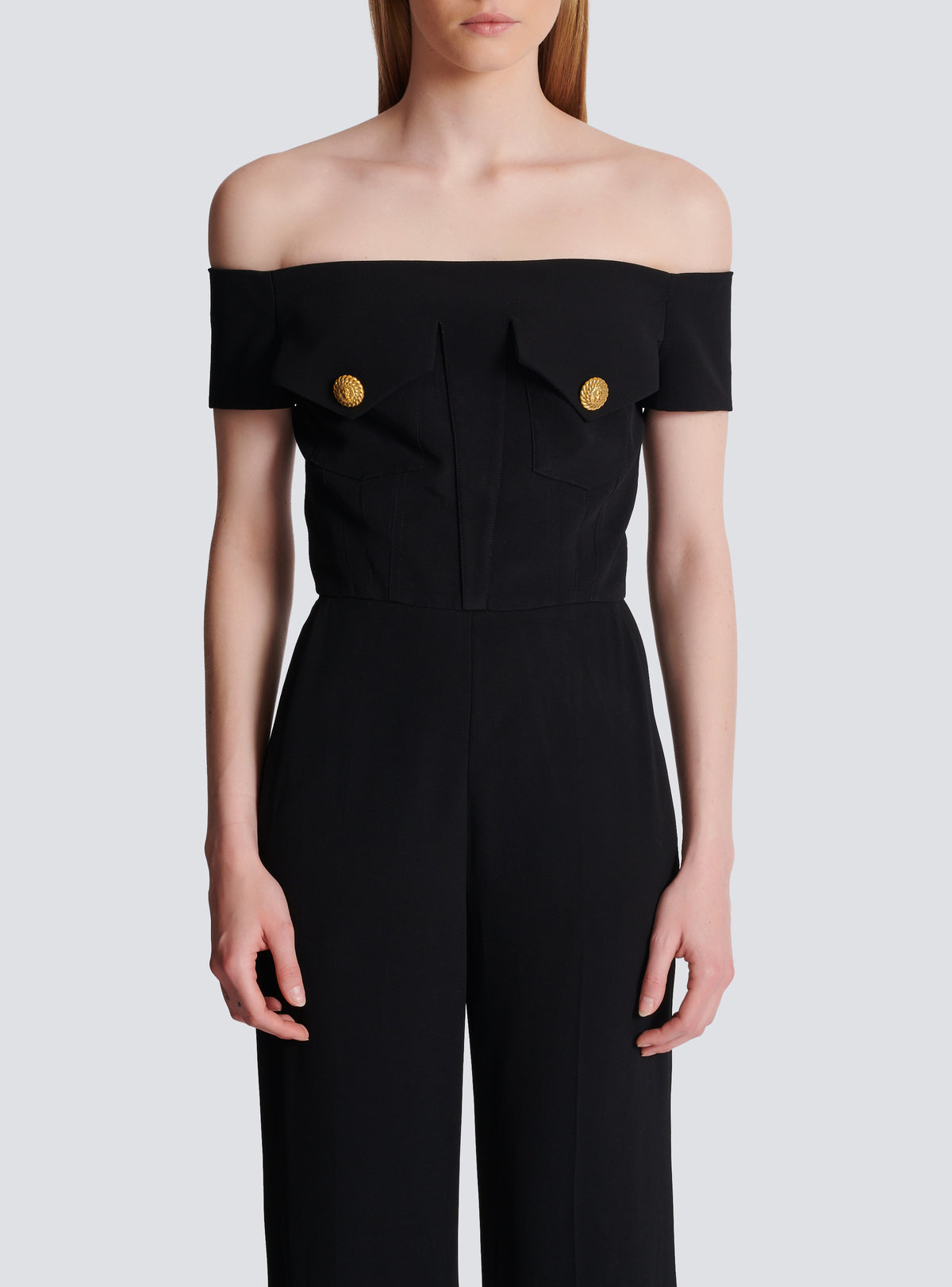 Combinaison-pantalon en crêpe - Noir