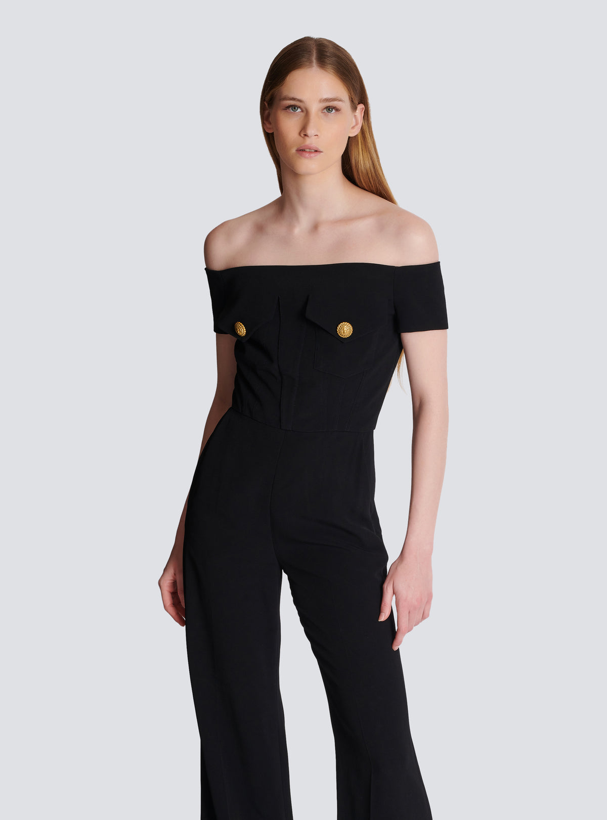 Combinaison-pantalon en crêpe - Noir