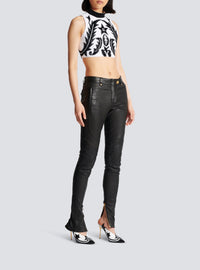 Leather trousers - Black