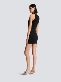 Robe courte brodée d’étoiles - Noir & Cristal