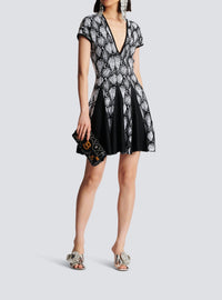 Robe courte en jacquard - Noir & Blanc