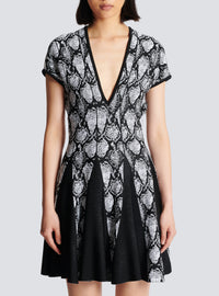 Robe en jacquard python - Noir & Blanc