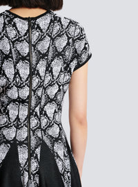 Robe en jacquard python - Noir & Blanc
