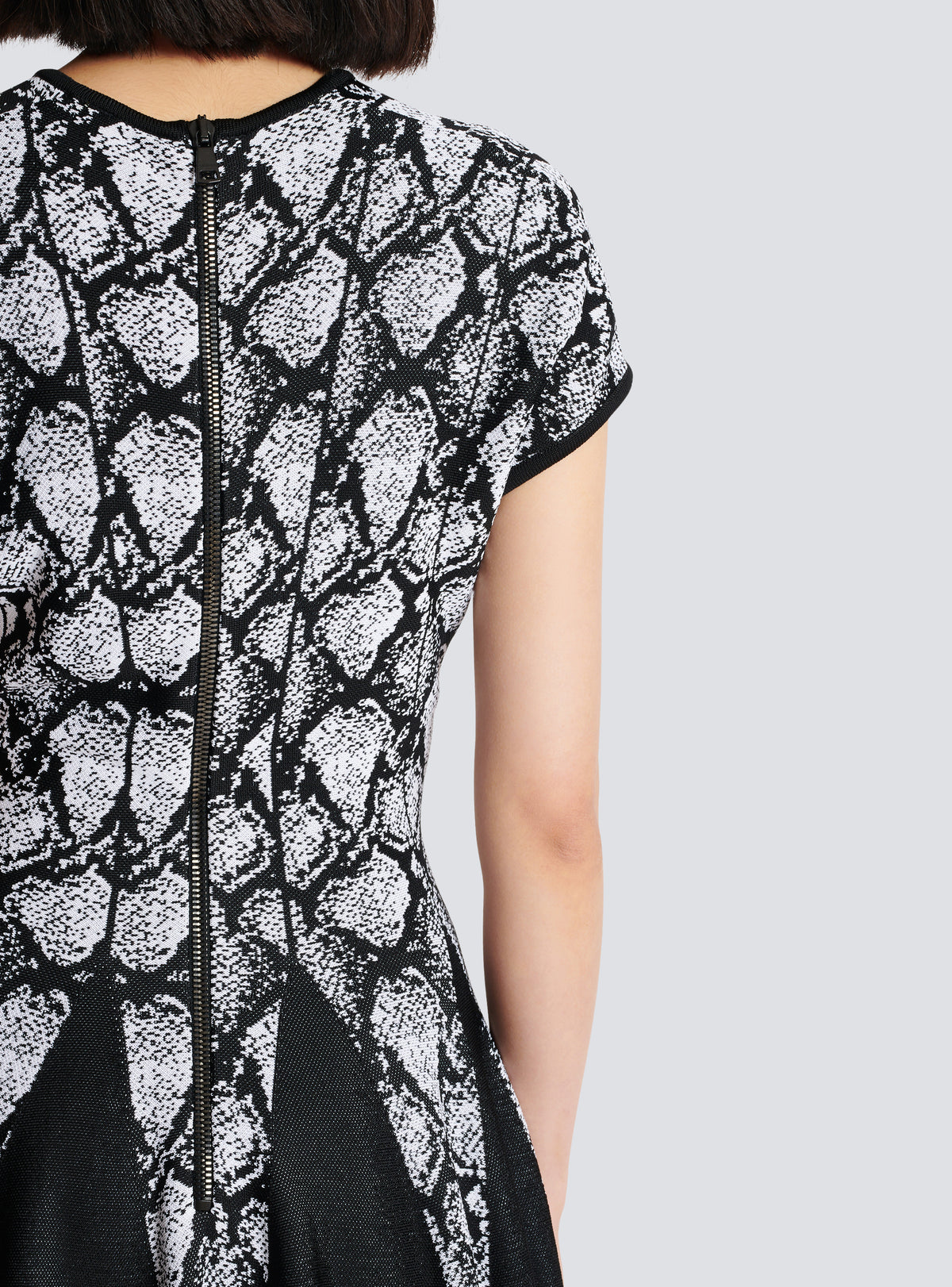 Robe en jacquard python - Noir & Blanc