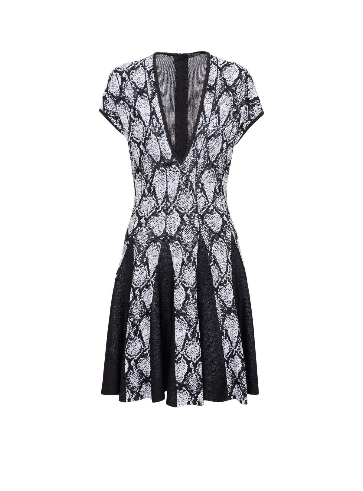 Robe courte en jacquard - Noir & Blanc