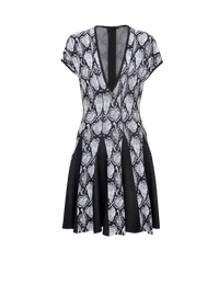 Robe en jacquard python - Noir & Blanc