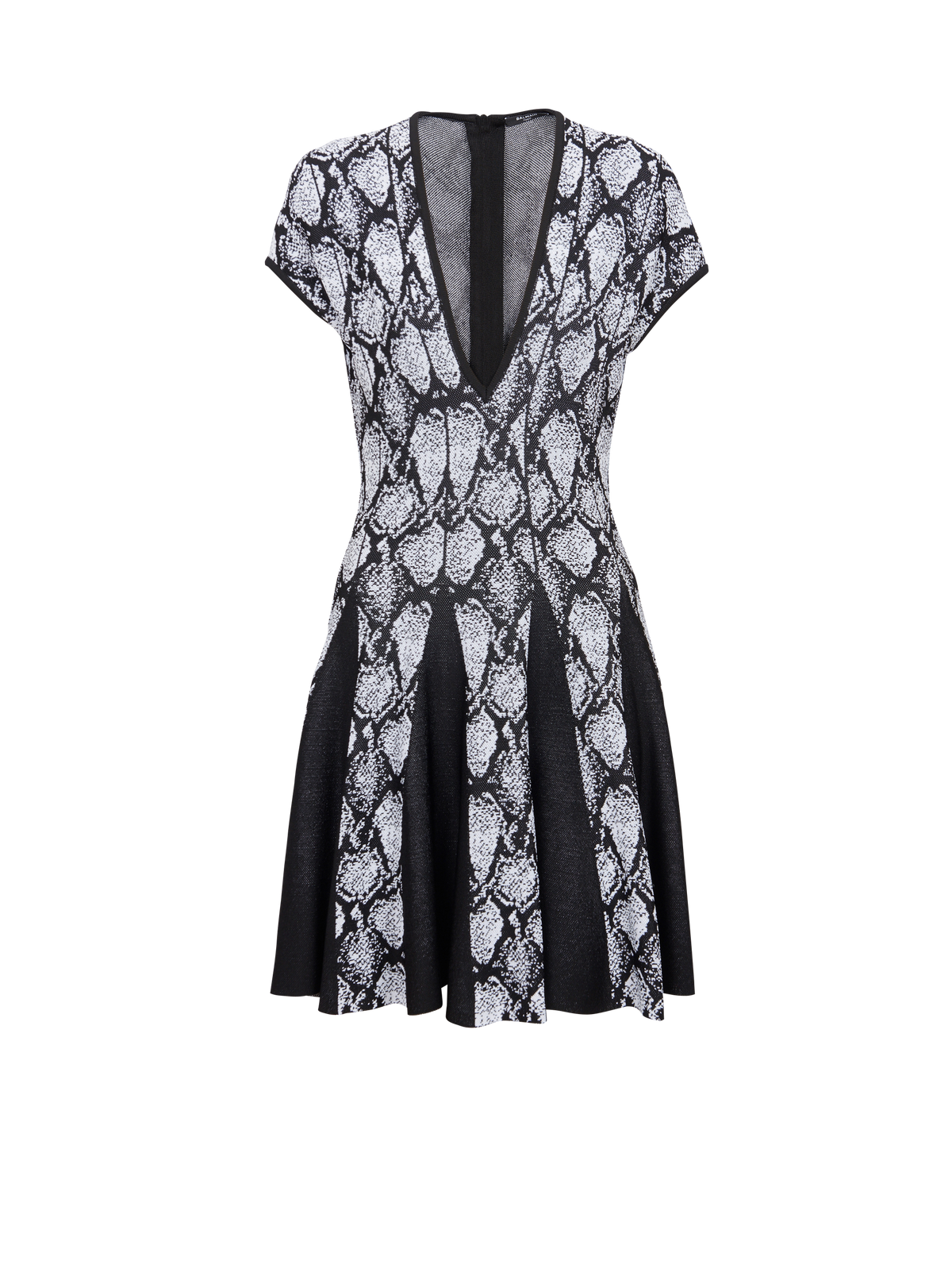 Robe en jacquard python - Noir & Blanc