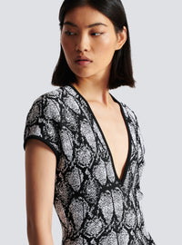 Robe en jacquard python - Noir & Blanc
