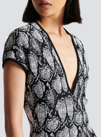 Robe courte en jacquard - Noir & Blanc