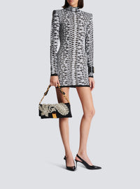 Robe courte en maille - Noir & Blanc