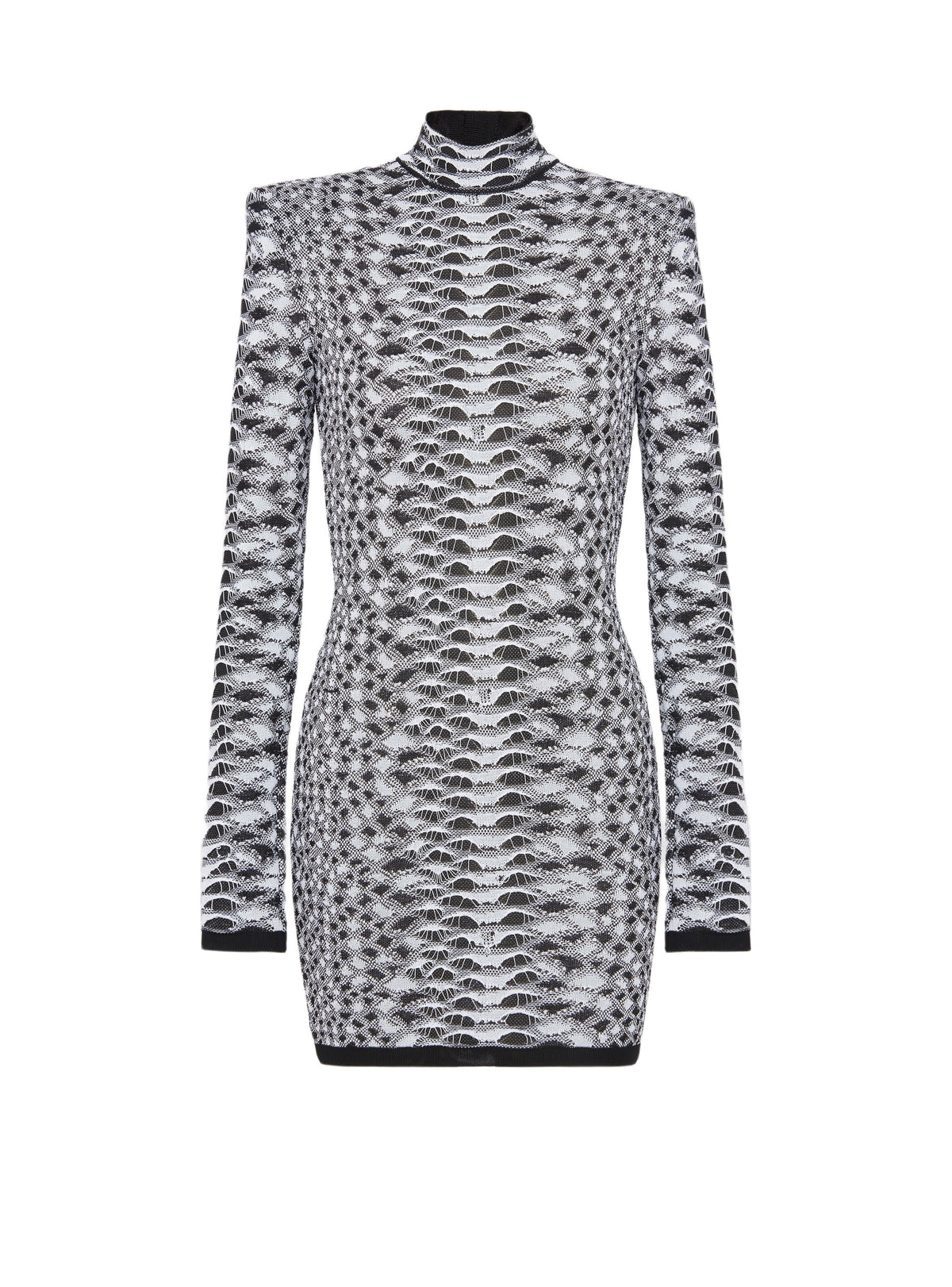 Robe courte en maille - Noir & Blanc