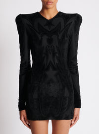 Robe courte en jersey - Noir