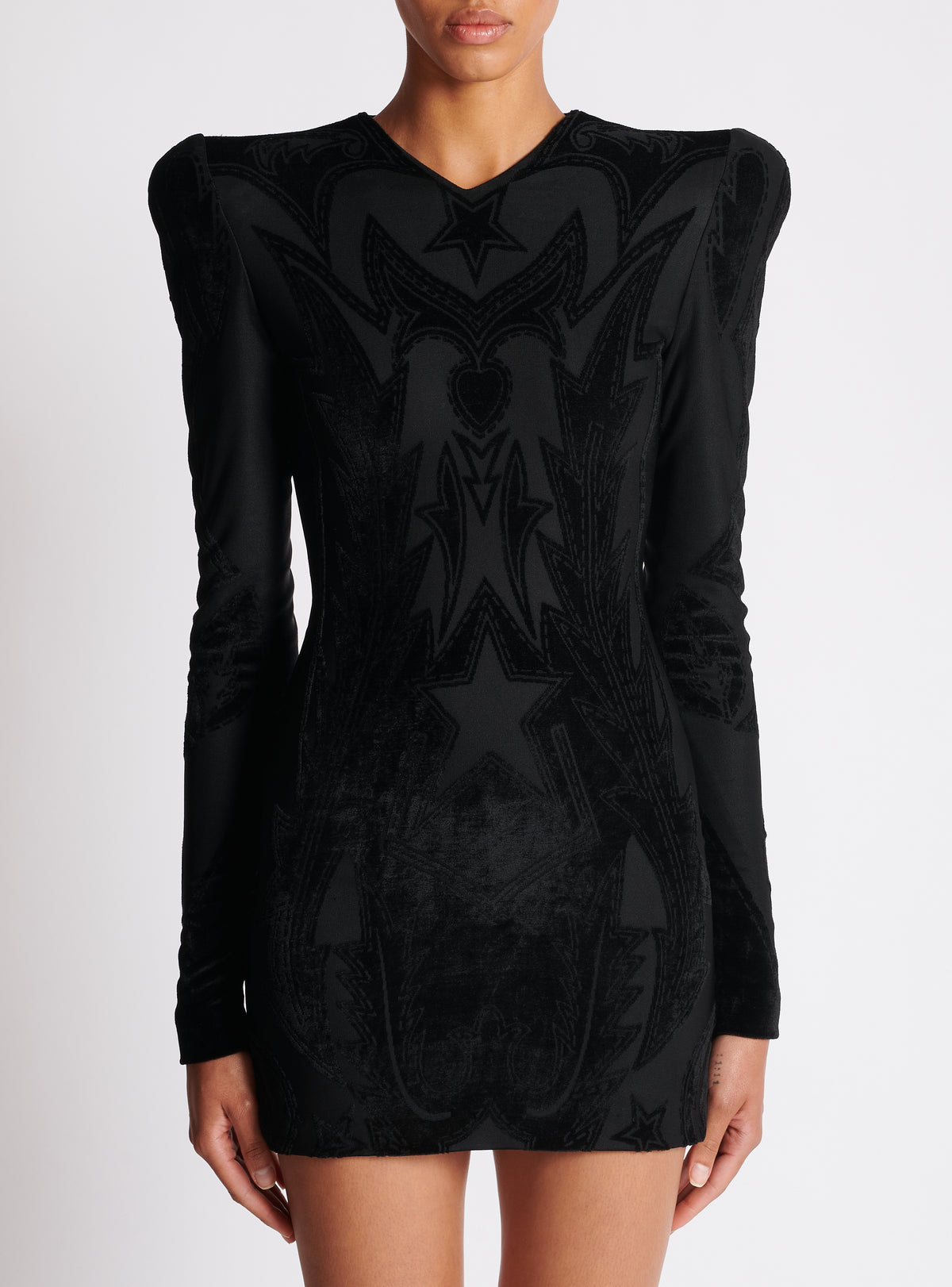 Robe courte en jersey - Noir