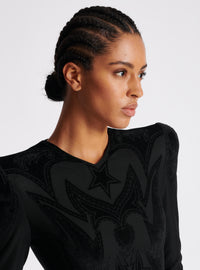 Robe courte en jersey - Noir