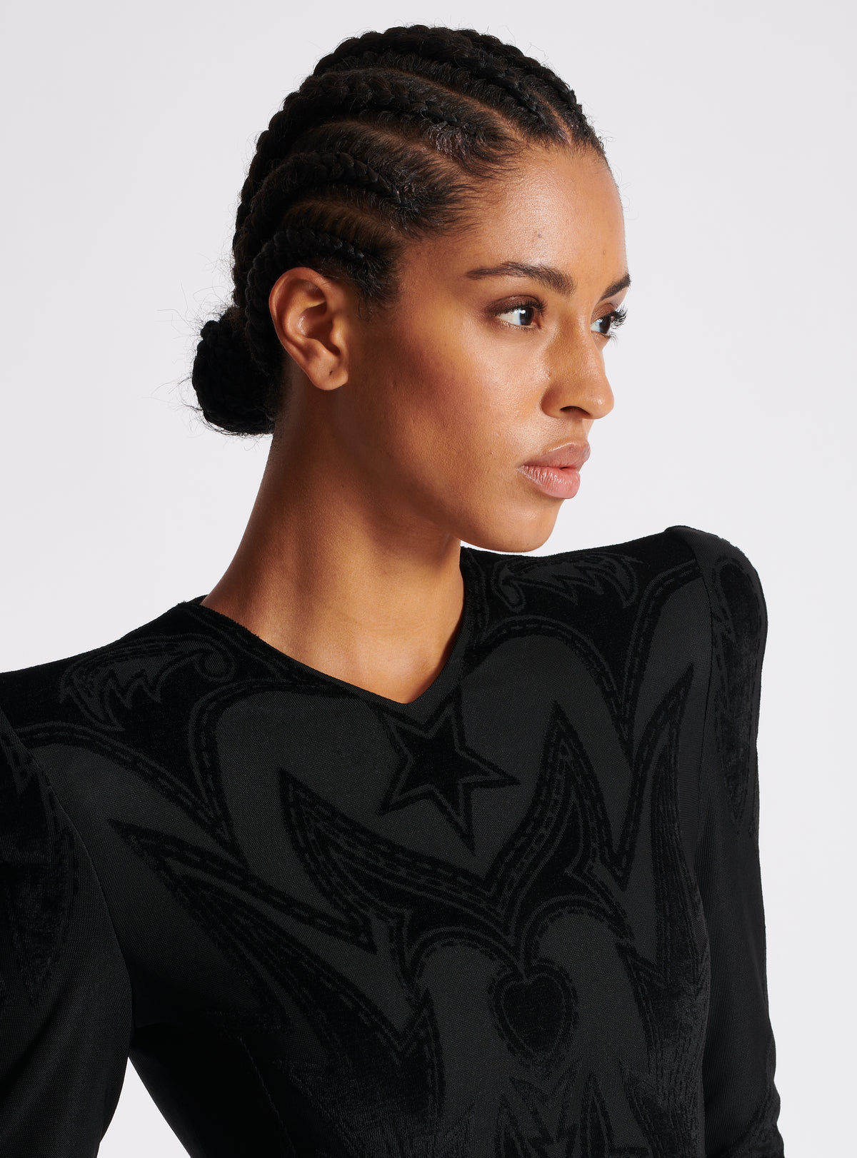 Robe courte en jersey - Noir