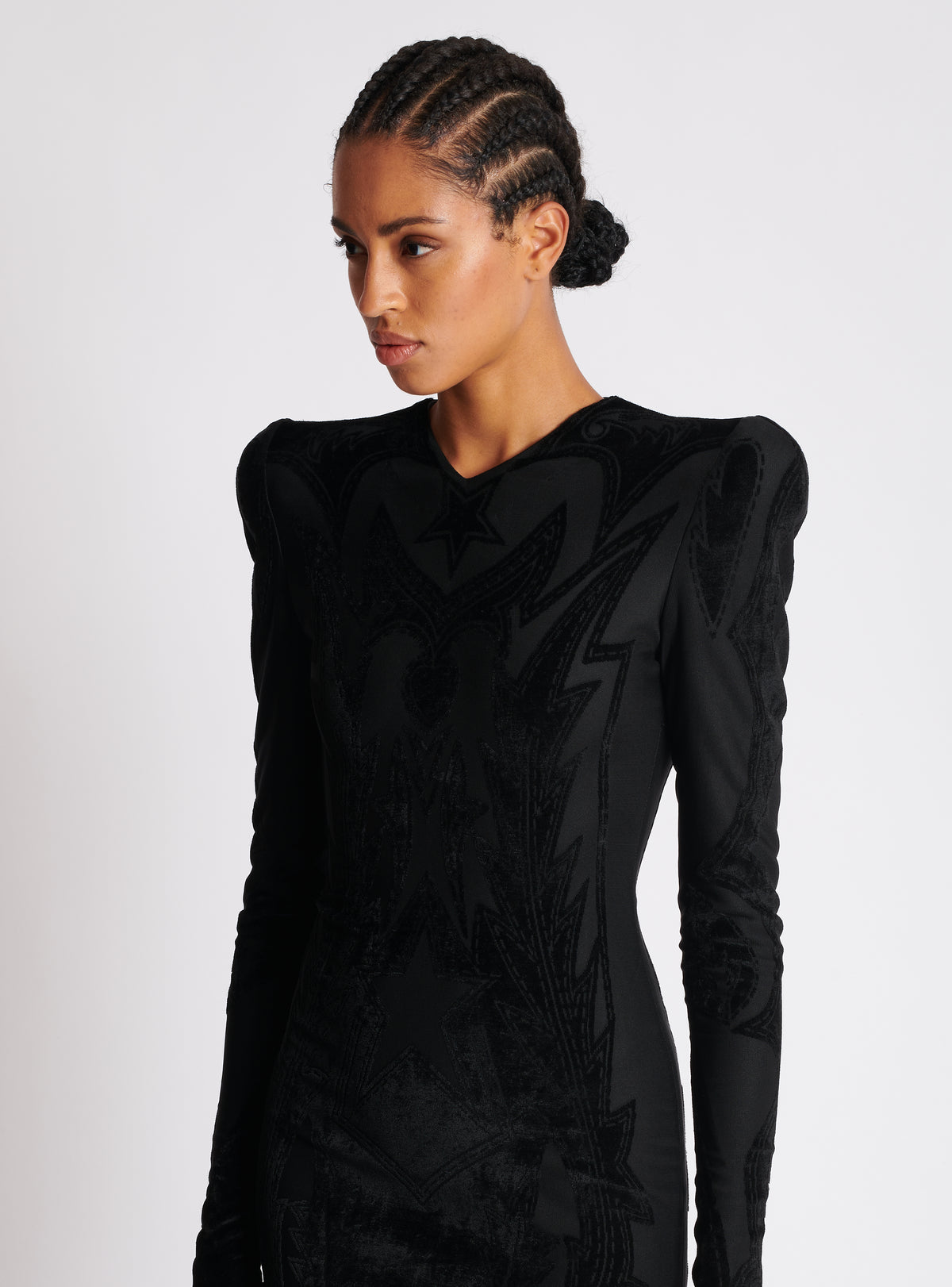 Robe courte en jersey - Noir