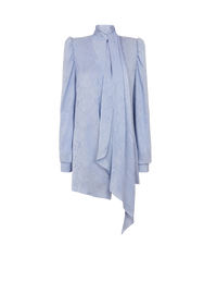 Robe nouée en soie python - Bleu Pâle