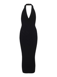 Robe midi en maille - Noir