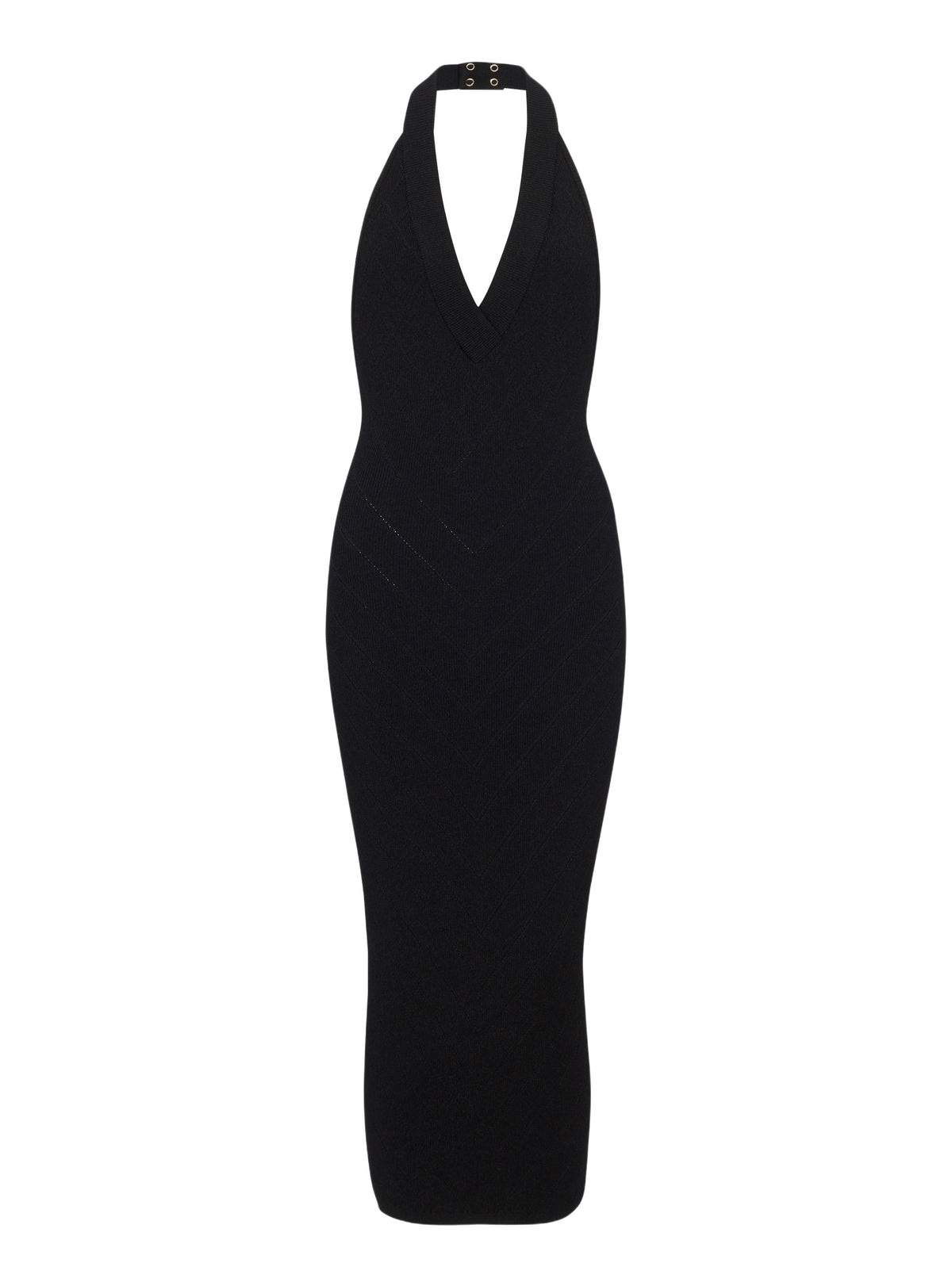 Robe midi en maille - Noir