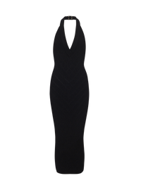 Robe midi en maille - Noir