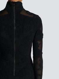 Robe baroque en fine maille - Noir