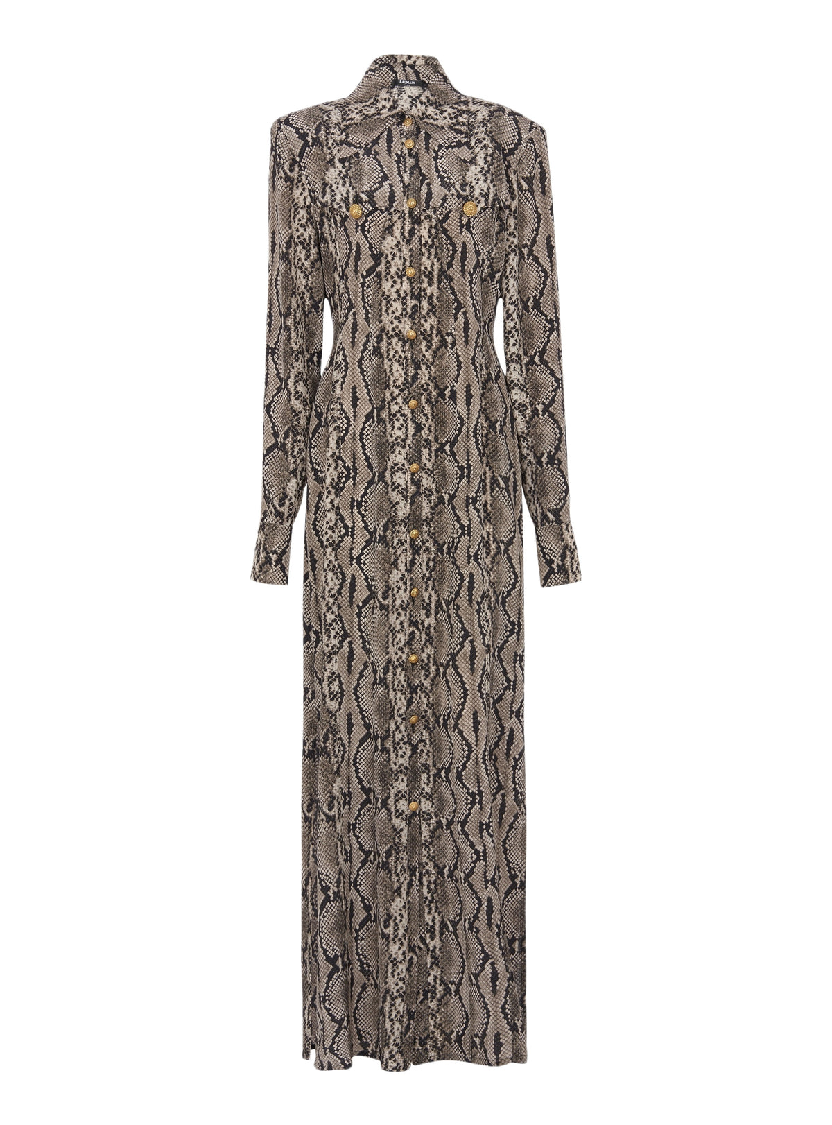 Robe longue en soie - Gris Foncé
