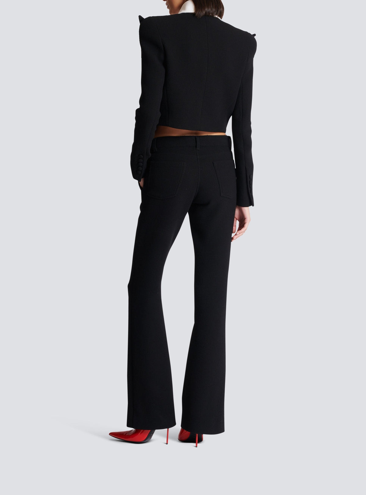 Veste courte en laine - Blanc & Noir