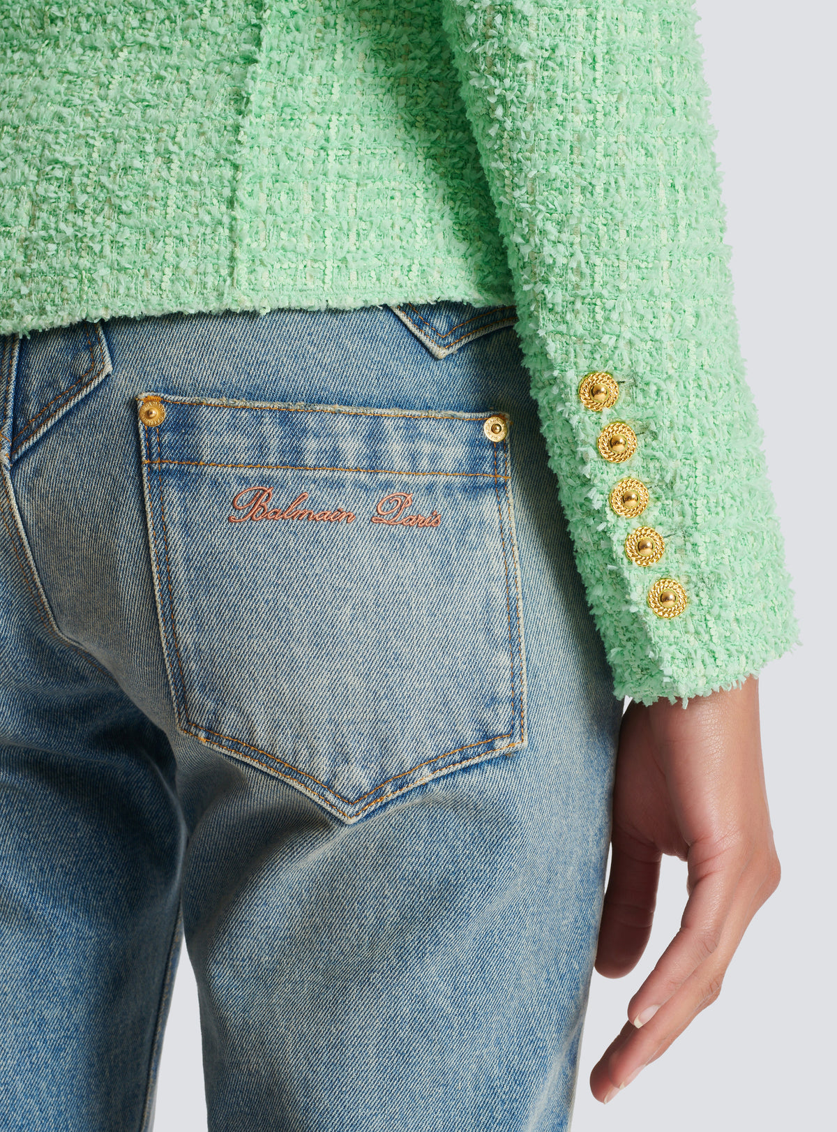 Veste jolie madame en tweed - Vert