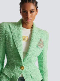 Veste jolie madame en tweed - Vert