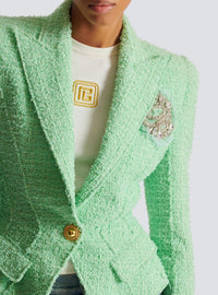 Veste Jolie Madame en tweed - Vert
