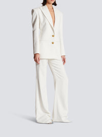 2-button crepe jacket - White