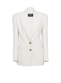 Veste 2 boutons en crêpe - Blanc
